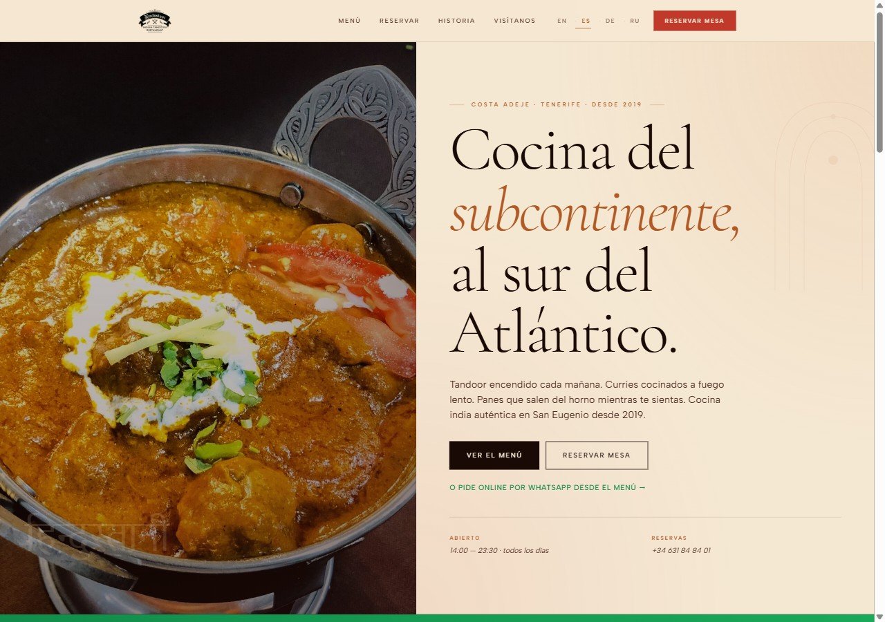 Hindustani Restaurant - caso de estudio B22G